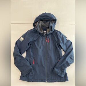 Helly Hansen Crew Hooded Jacket Navy Blue Women’s Medium